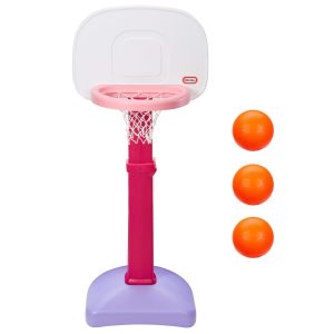 Artisan Quality HomePro TotSports™ Easy Score™ Pink Basketball Set with 3 Basketballs UV Resistant